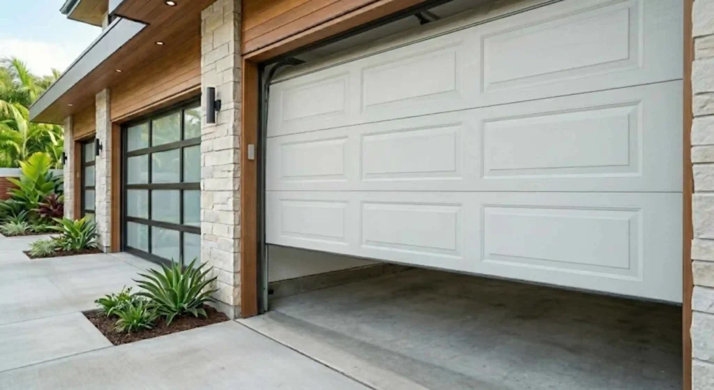 aligned and smooth-operating garage door