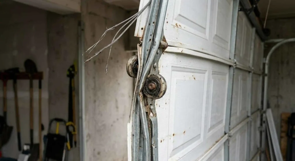 garage door off-track issue