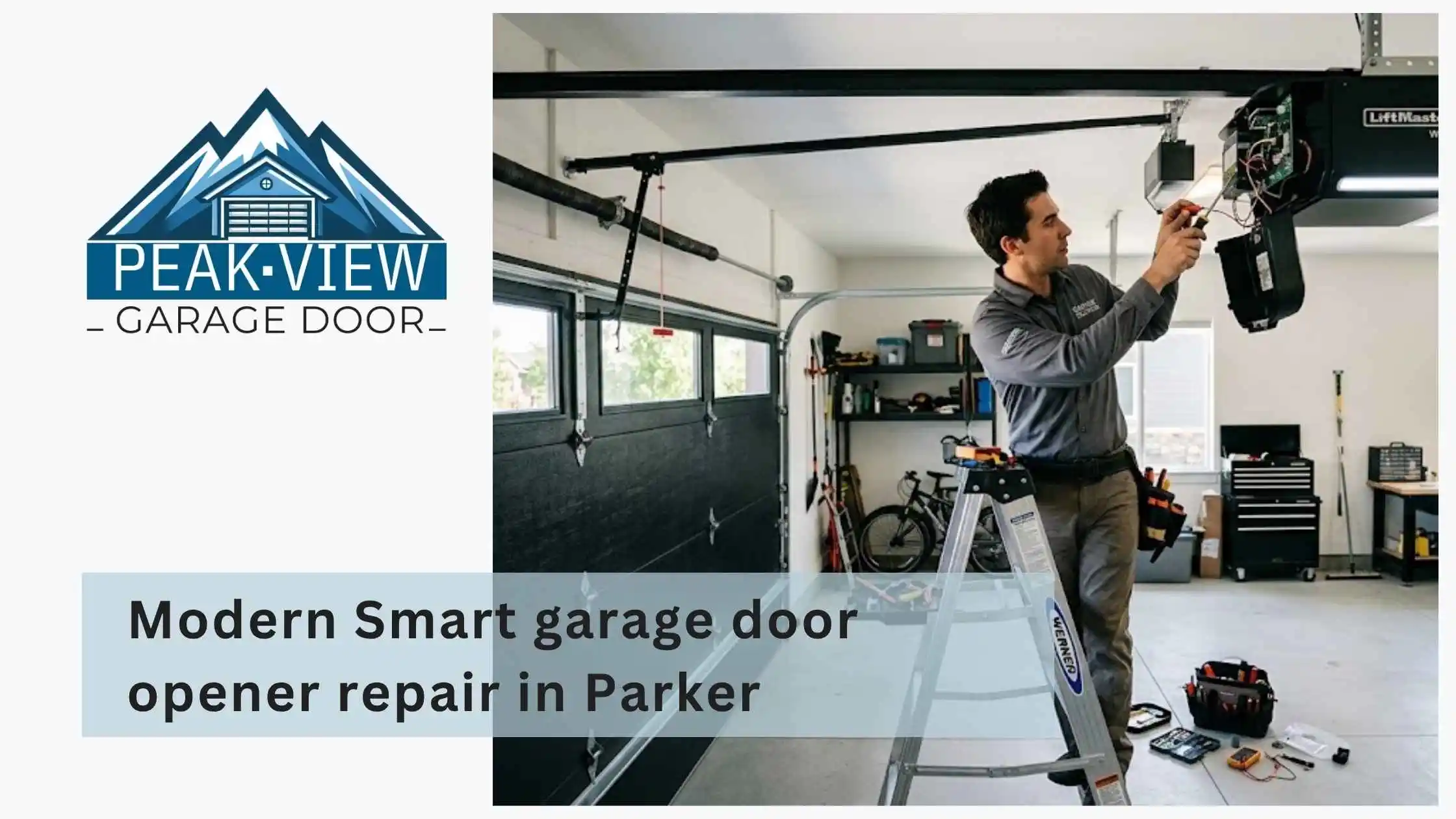 Modern Smart garage door opener repair in Parker
