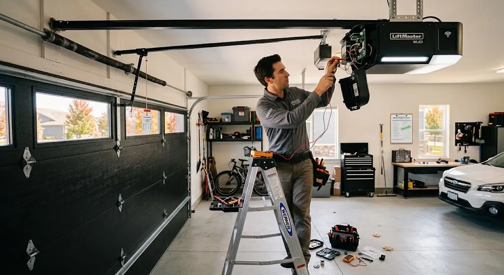 Professional garage door opener inspection for a Parker Colorado home